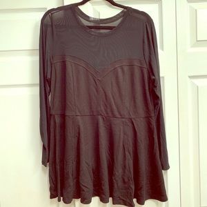 Torrid Mesh/Ponte peplum top!